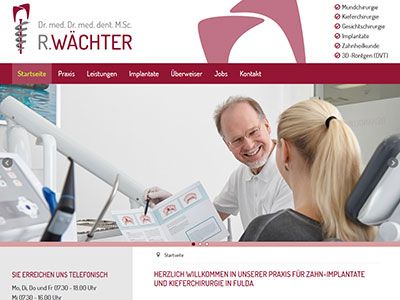 Screenshot Praxiswebsite Dr. Wächter