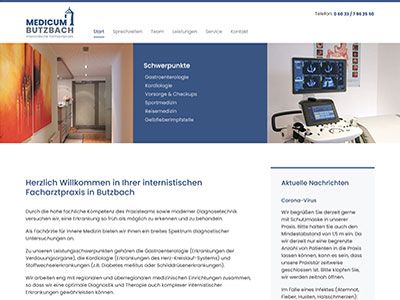 Screenshot der Praxiswebsite von Dr. Henning Schnell-Kretschmer